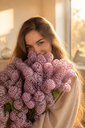 Букет сирени — Красивая открытка с днём рождения — за одну минуту