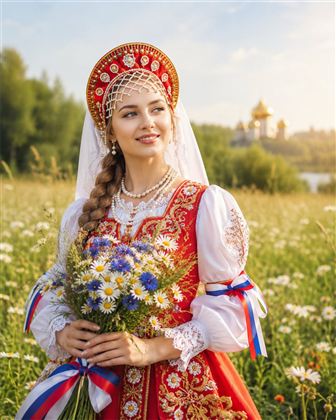 Кокошник в поле