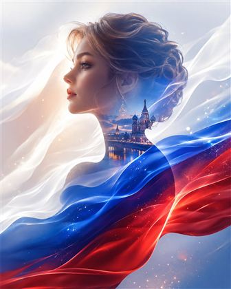 Арт-портрет с флагом