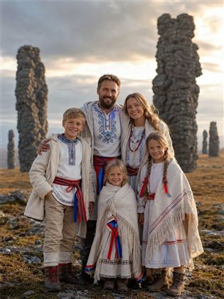 Семья на Маньпупунёре